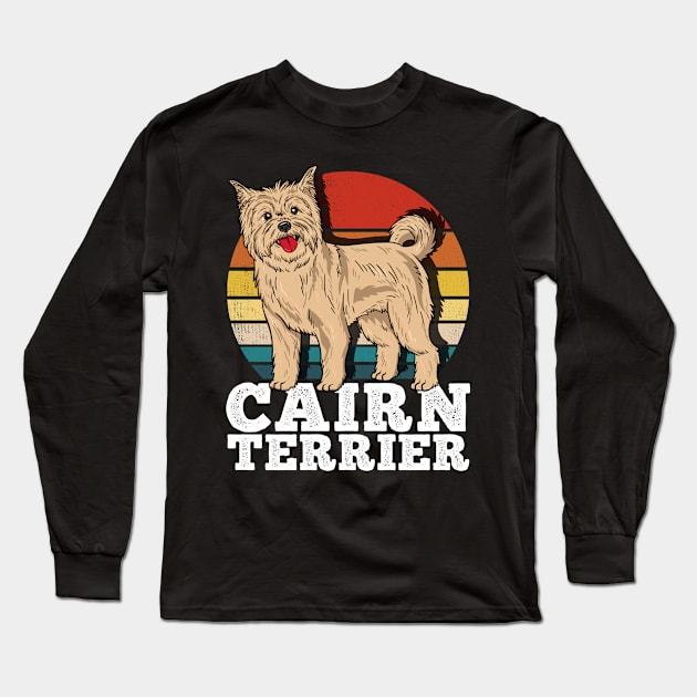 Cairn Terrier Dog Lover Retro Long Sleeve T-Shirt by KAWAIITEE